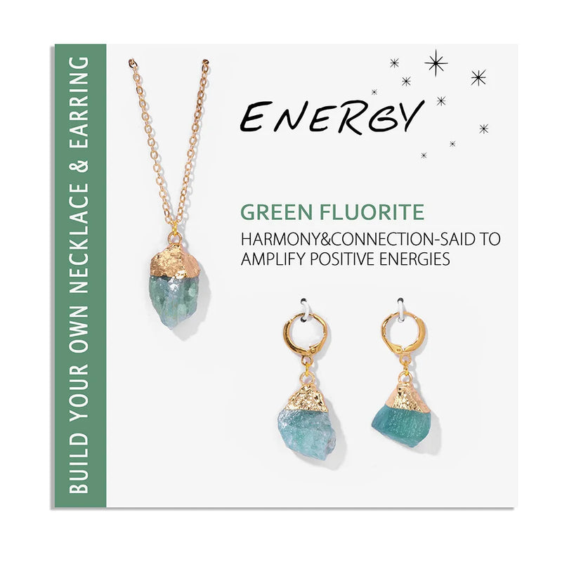 Healing Natural Stone Necklaces With Interchangeable Mineral Quartzs Pendant Necklaces For Women Balance Protection Card Jewelry