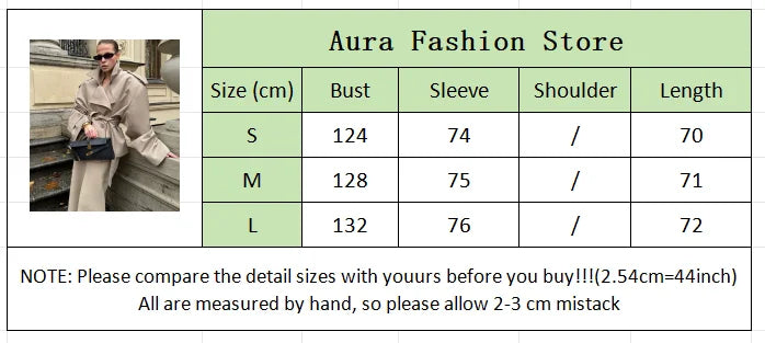 Women Lapel V-neck Belt Trench Coat Fashion Lace Up Full Sleeve Button Short Thin Windbreak 2025 New Lady Daily Street Outerwear