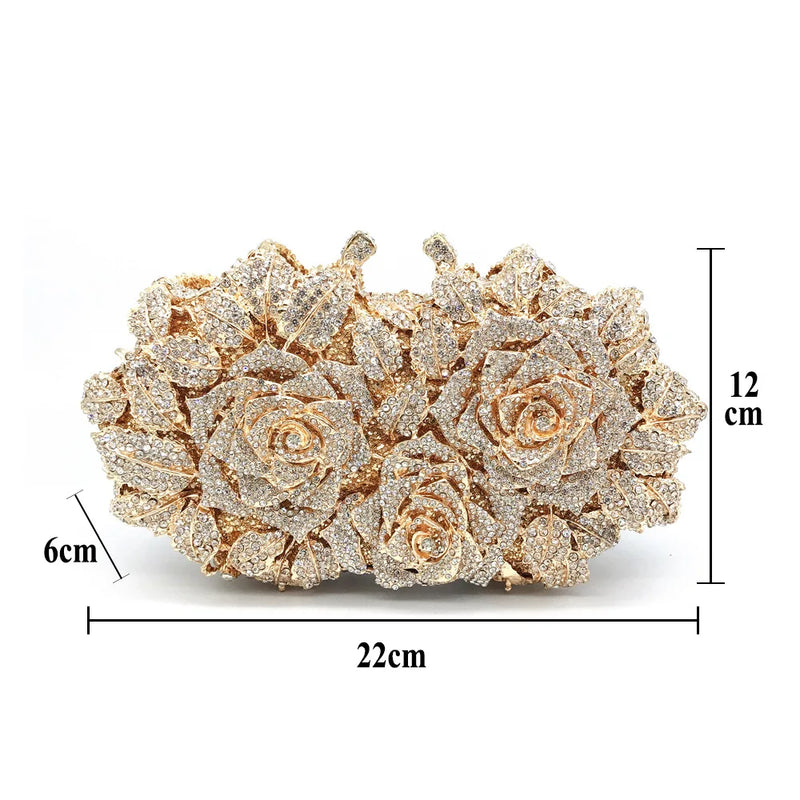 Crystal Wedding Bridal Evening Clutch Purse silvery/Gold Rhinestone Women's Dinner Party Purse Diamond Cocktail Handbags 2025
