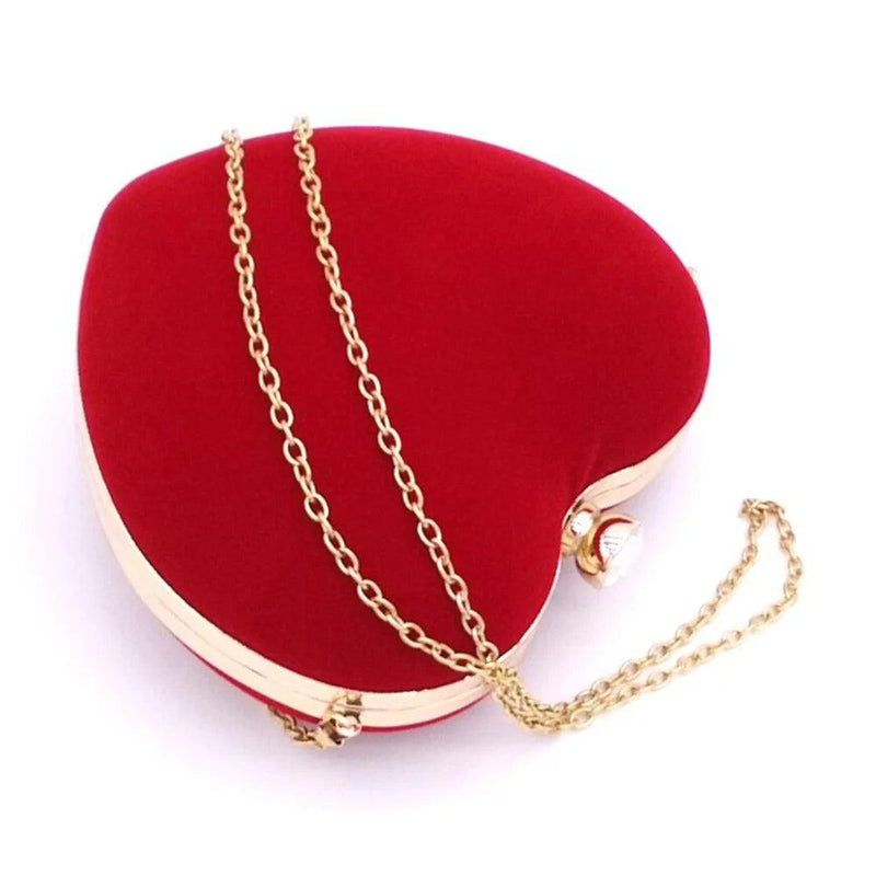 Heart Shaped Diamonds Women Women's Bag 2022 Trend Evening Bags Chain Shoulder Purse Day Clutches Evening Bags For Party Wedding - CRAVO ROSE