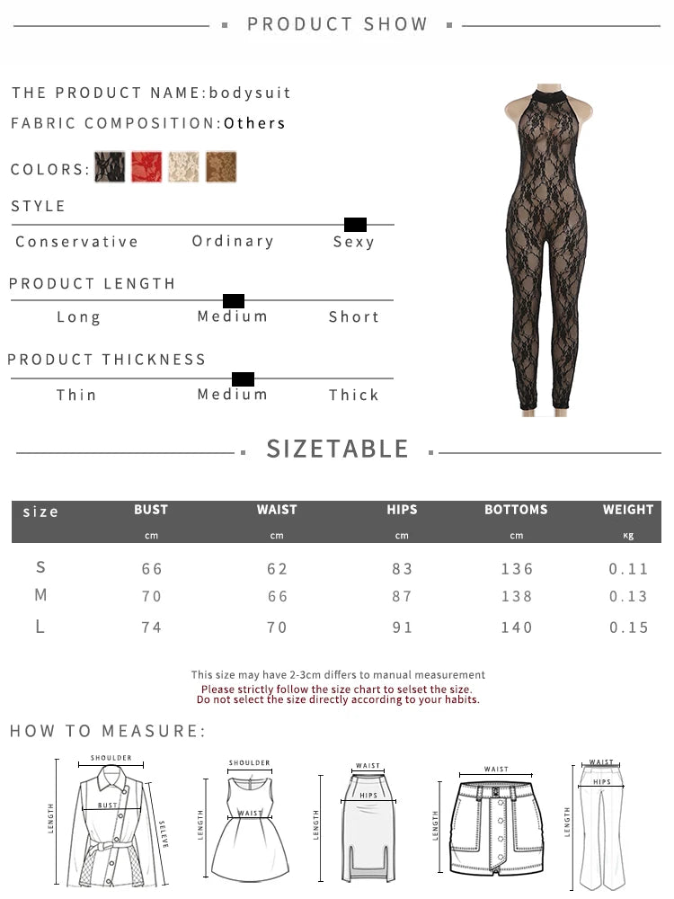 Weird Puss See through Backless Jumpsuit Women Sexy Wild Jacquard Bandages Halter Sleeveless Stretch High Street Party Clubwear