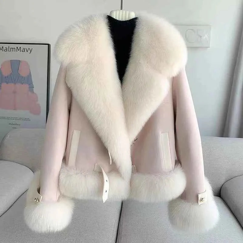 High End Fashion Faux Mink Fur Jacket 2025 New Winter Thicken Warm Elegant Fluffy Short Fur Coats High Quality Fox Fur Outwear