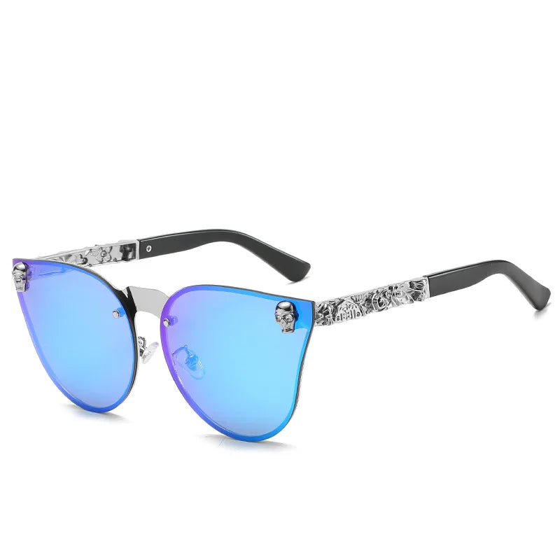 New Gothic Sunglasses Metal Personalized Carved Leg Sunglasses Male Female Same Style Skull Head Sunglasses