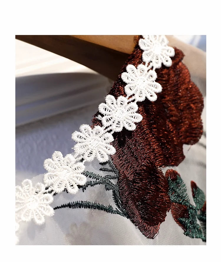 Capas elegantes femininas bordadas xale, capa solta, renda, bolero, acessórios, casacos, blusas de festa para meninas, pulôveres WZ2389