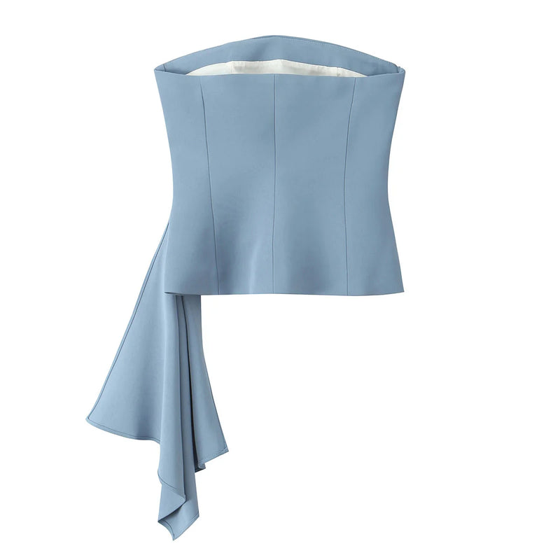 Autumn New Elegant Women's Clothing European And American Style Fashion Pleated Tight Tops and Pants Street Style High-End Suits