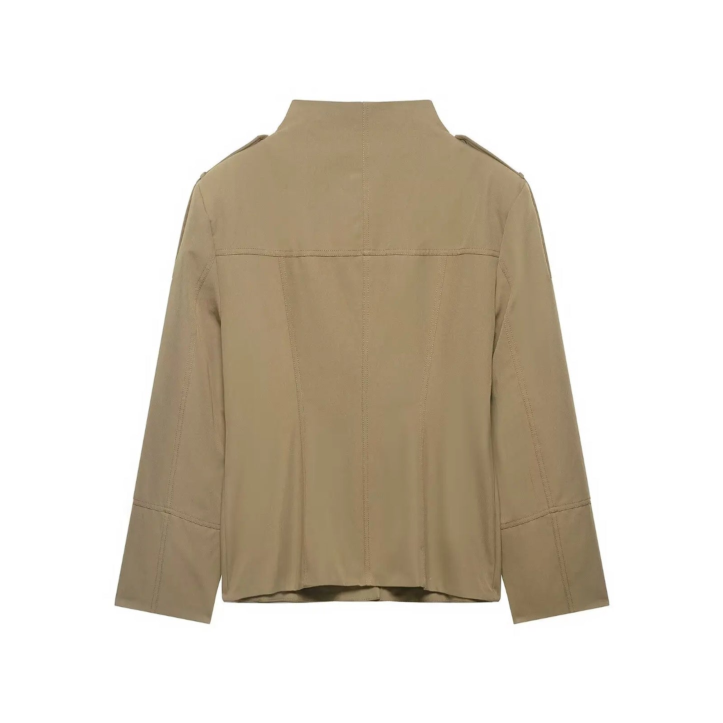 HH Women New Fashion Long Sleeve khaki Coat Pocket Single Breasted Slim Casual Jacket 2026 Spring Ladies Street Elegant Coats