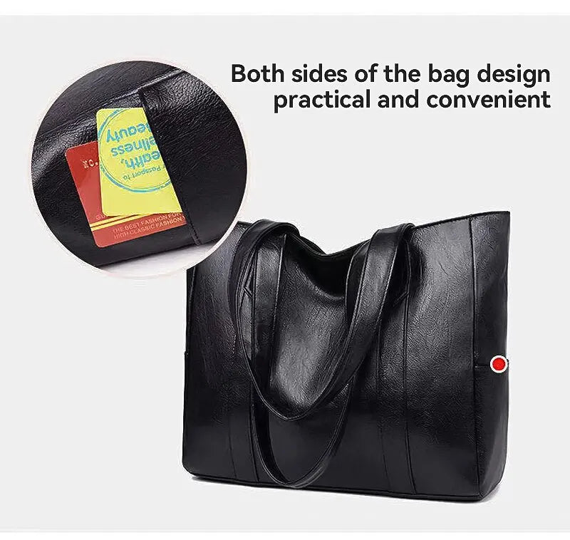 Bolsa vintage grande, bolsa de ombro vegana retrô, bolsa casual feminina para deslocamento diário
