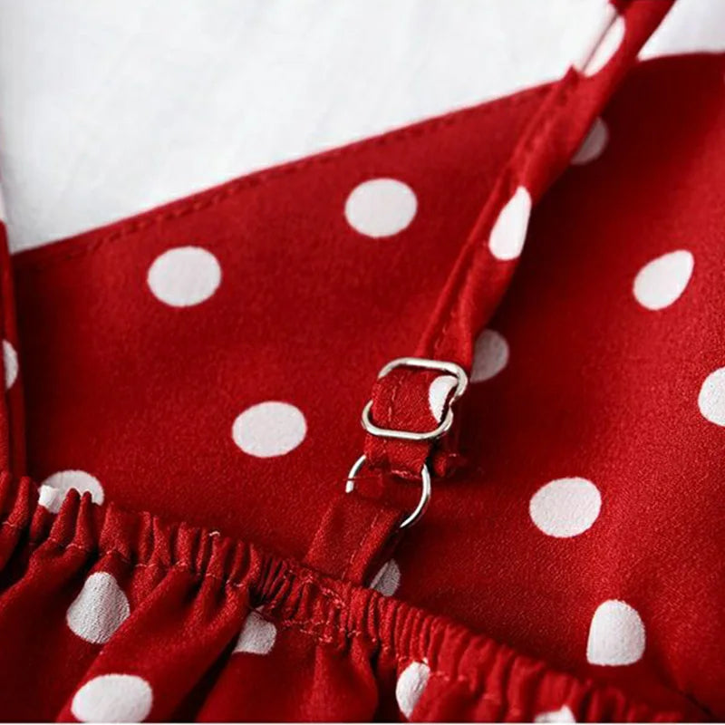 Red Polka Dot Print Chiffon Short V-Neck Sleeveless Sexy Pullover Women's Blouse Shirt Korean Fashion Female Clothing Tops 2024