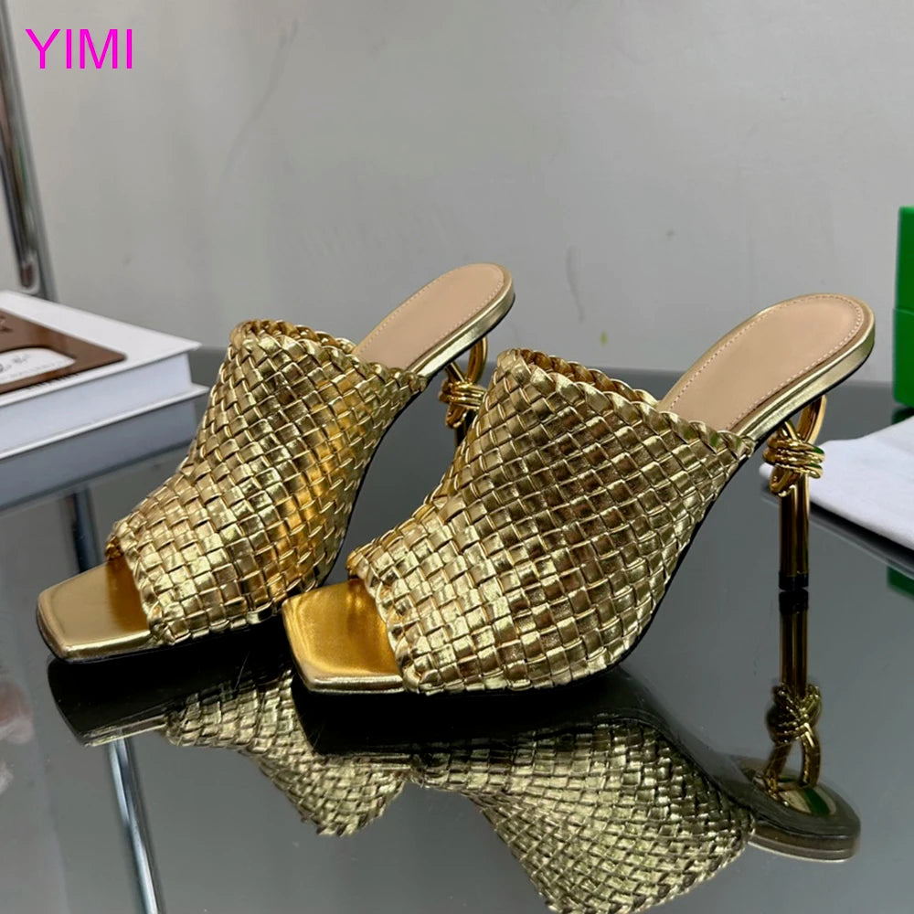 Chinelos de couro monocromáticos femininos, sandálias de alta qualidade, casuais, 40, 41, primavera e outono - CRAVO ROSE