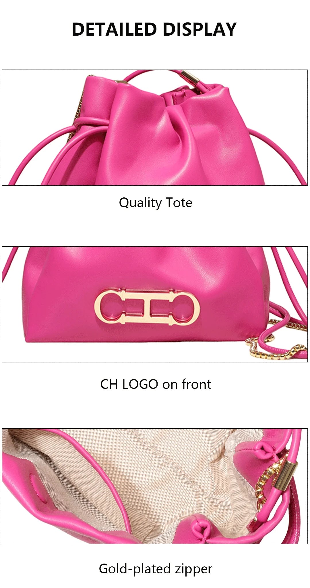 CH Fashionable Commuter Bag High-Quality Solid Color Design Women's Handbag 2026 Classic Style Everyday Women's Small Bag