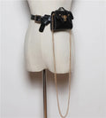 Korean version concave ins crocodile pattern mini small fanny pack removable belt chain diagonal span women's bag