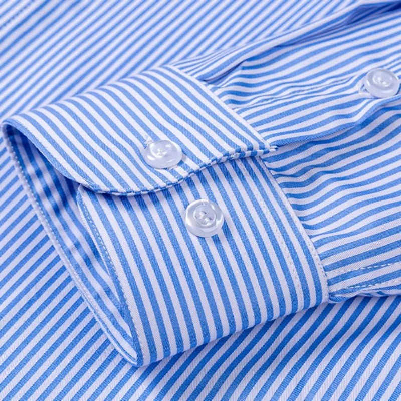 New Stretch Anti-Wrinkle Men's Shirt Modal Cotton Soft And Comfortable Business Social Tops Office Wear Easy Care Classic Style