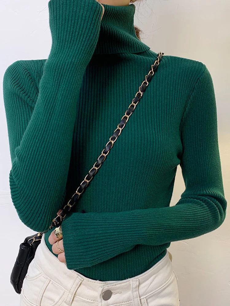 Heliar Women Fall Turtleneck Sweater Knitted Soft Pullovers Cashmere Jumpers Basic Soft Sweaters For Women 2026 Autumn Winter