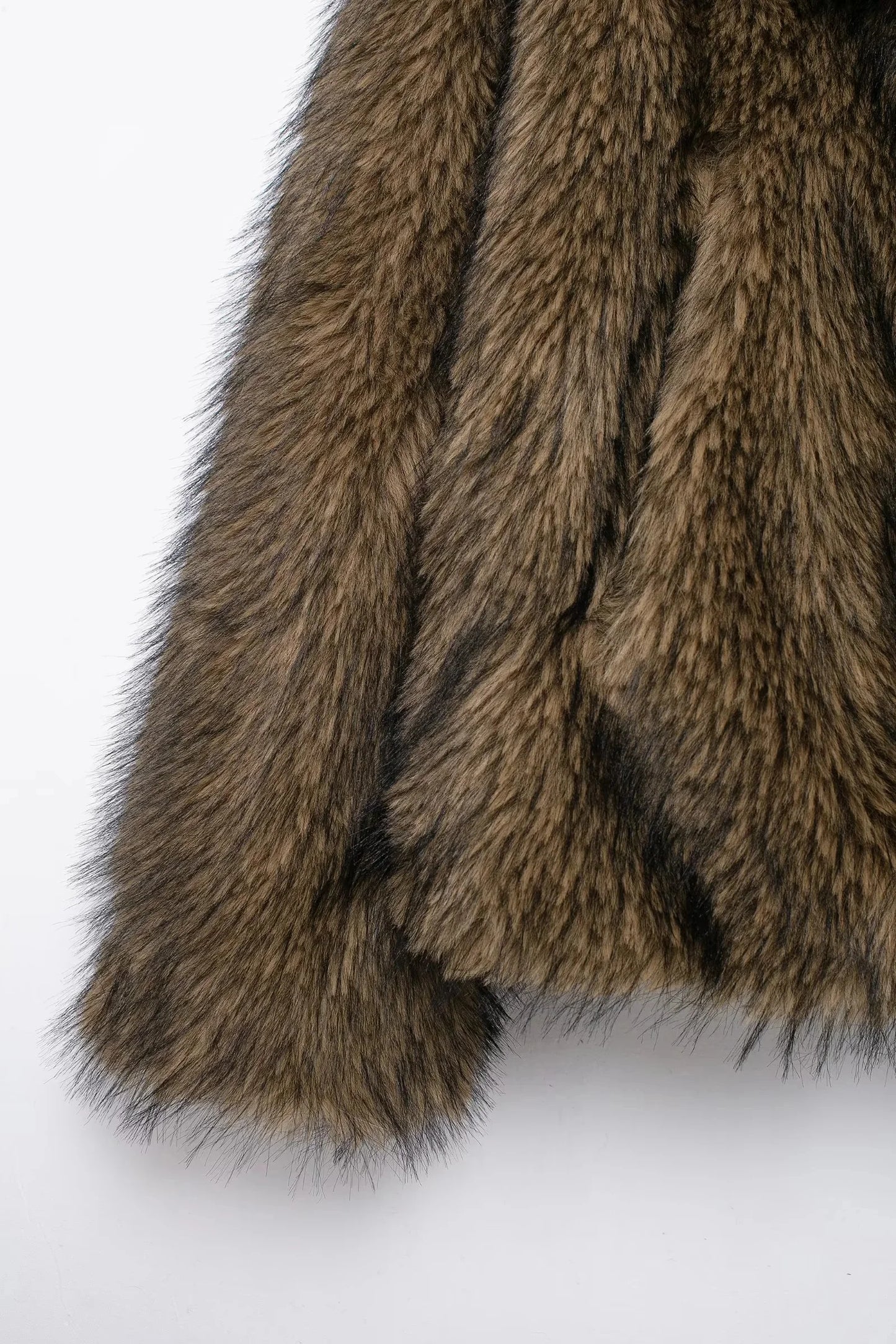 KONDALA 2026 Spring Summer Casual Faux Fur Brown Women Warm Jackets Valentine‘s Day Turn Down Collar Oversized Elegant Coats
