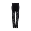 Calça feminina de renda  cintura alta, streetwear, sexy, vazada, feminina, casual, cintura elástica,moletom larga