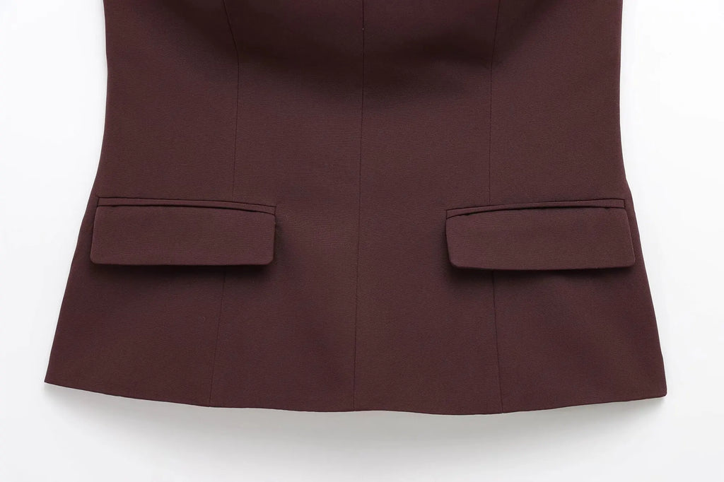 TFMLN Primavera Verão Feminino Sem Alças Crop 2025 Tops Básicos Sem Mangas Escritório Senhora Tops Tendência Rua Clássico Sólido Tops Tubo