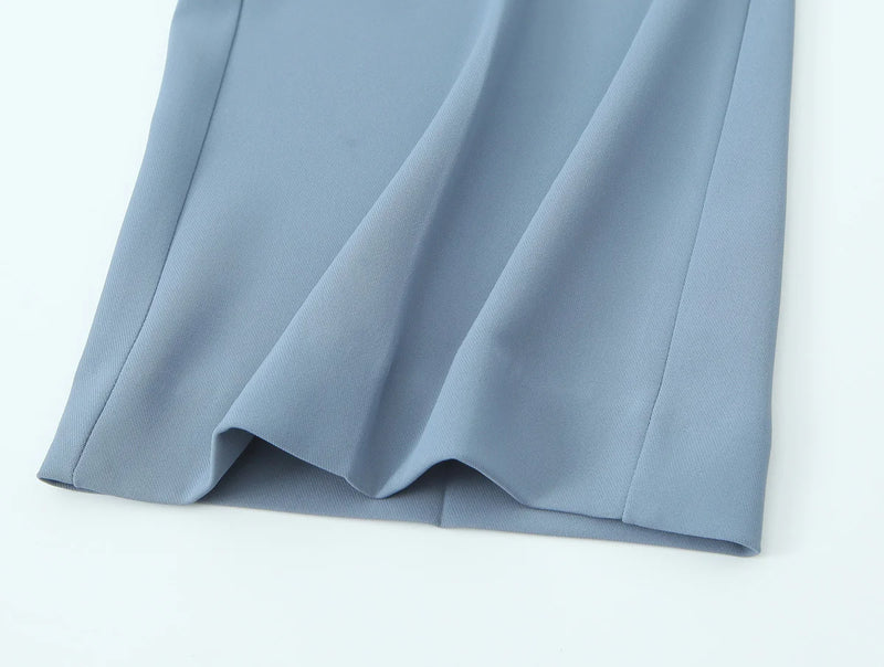 Autumn New Elegant Women's Clothing European And American Style Fashion Pleated Tight Tops and Pants Street Style High-End Suits