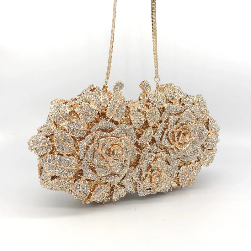Crystal Wedding Bridal Evening Clutch Purse silvery/Gold Rhinestone Women's Dinner Party Purse Diamond Cocktail Handbags 2025