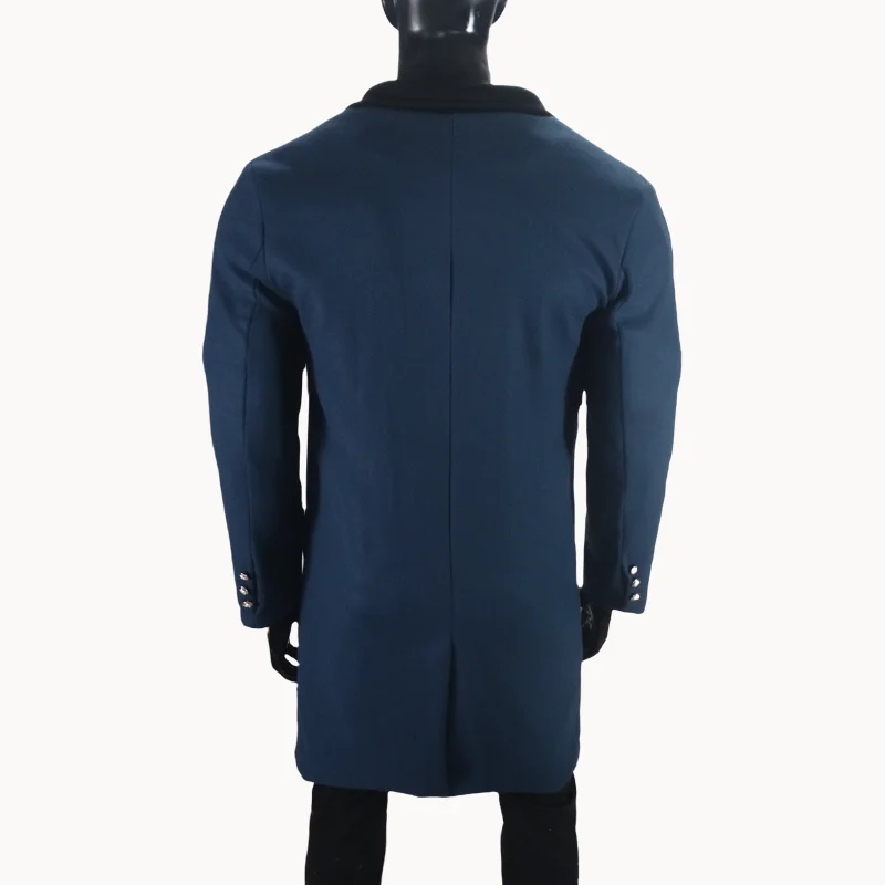 Coat Winter Men's Jackets Warm with Lining Men's Coat  X-Long Double Breasted Trench Multi-Pockets Male Clothing Eu Size M-XXL