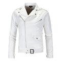 Jaquetas de couro masculinas para motocicleta, zíper oblíquo, slim, nova moda, couro sintético, camurça, casacos casuais, jaquetas de couro 4XL