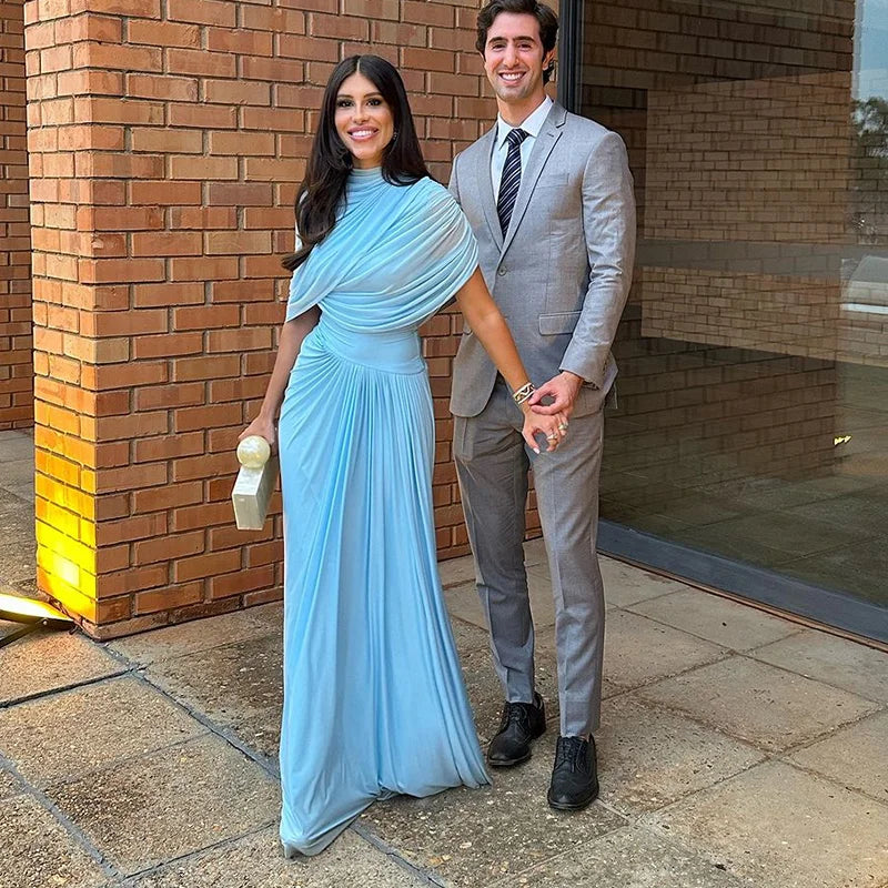 Vestido longo urbano feminino, sexy, plissado, estilo império, sem mangas, assimétrico, vestidos femininos, primavera/verão 2025, robe feminino chique