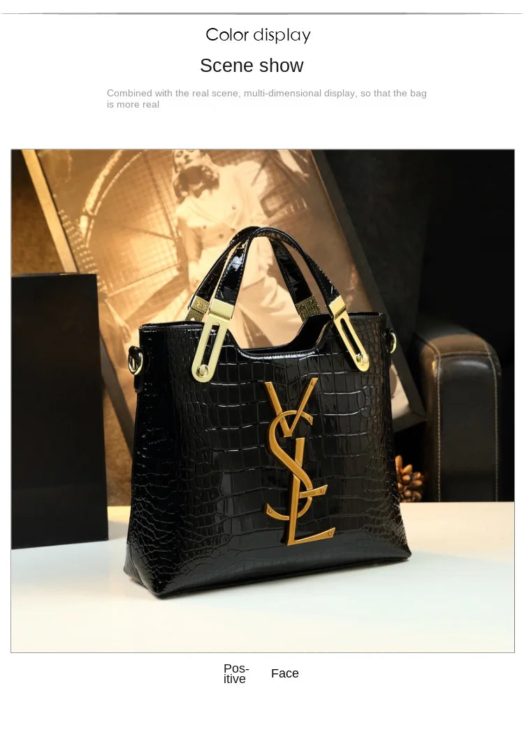 2025 new all-match alligator print atmosphere middle-aged women bag large capacity Tote bag