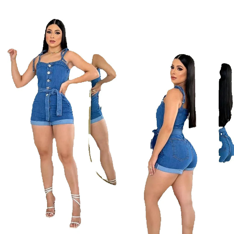 Denim denim jumpsuit without Lycra - CRAVO ROSE