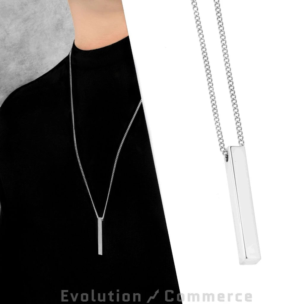 1 peça de joia colar masculino com pingente de corrente 1x1 Grumet feminino unissex