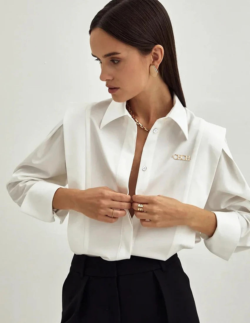 New Women's Shirt 2025 Commuter Versatile Business Long Sleeved Female Shirt Cotton Fabric Elegant Fashion Casual Ladies Tops