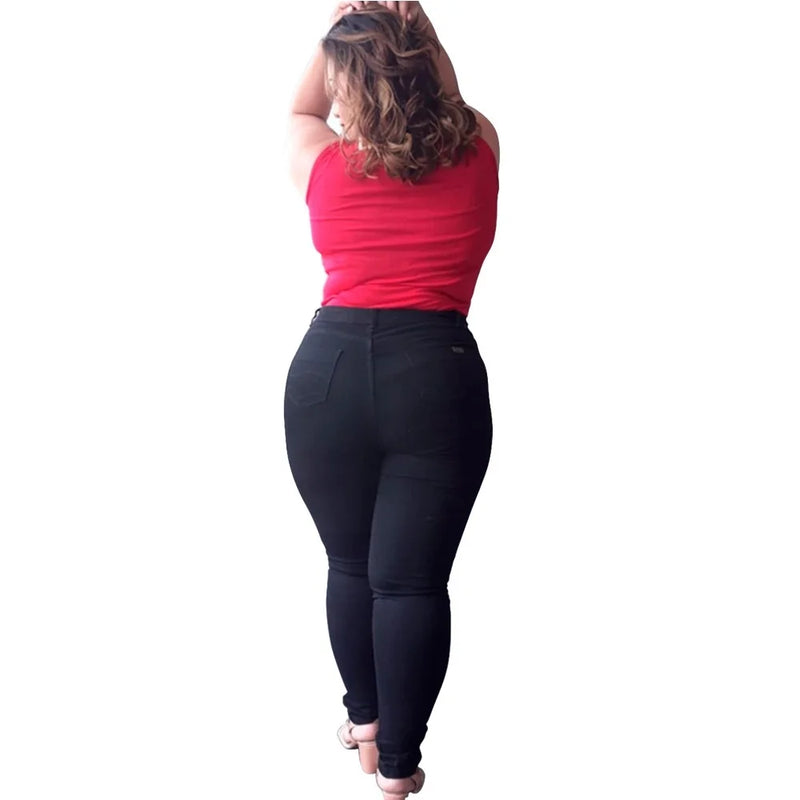 Women's Jeans Big Size Black From 46 To 54 - CRAVO ROSE