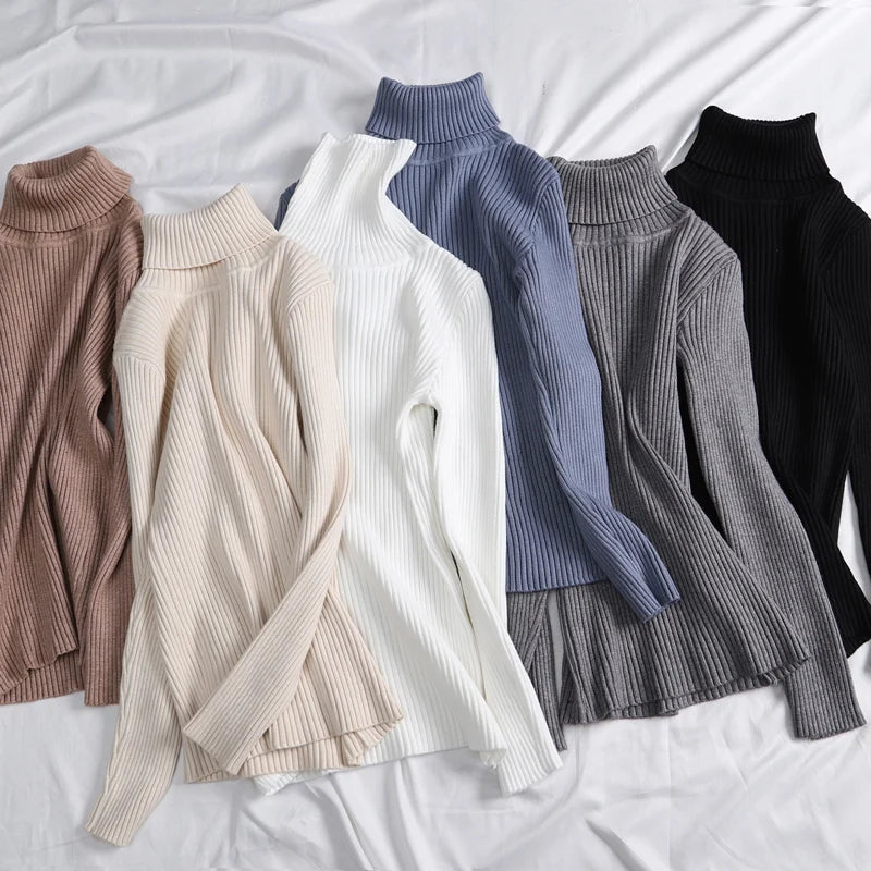 Heliar Women Fall Turtleneck Sweater Knitted Soft Pullovers Cashmere Jumpers Basic Soft Sweaters For Women 2026 Autumn Winter
