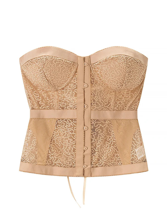 Women's Slim Fit Bandage Vest Top European Style Polyester Fabric Fishbone Strapless Outerwear Short Length Single Button