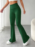 Calça legging justa de ioga da moda, casual, cintura alta, boca larga - Roupas femininas para primavera e verão, leggings de ioga