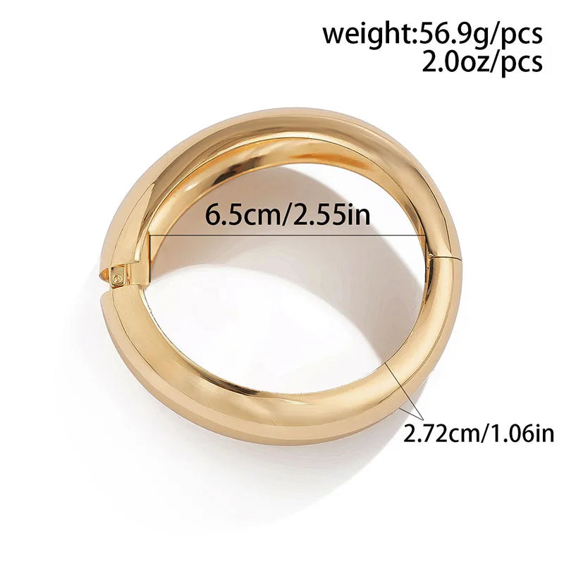 Vintage Irregular Resin Acrylic Chunky Bangles for Women Exaggerated Geometric Metal Charm Bracelets Party Jewelry Gifts