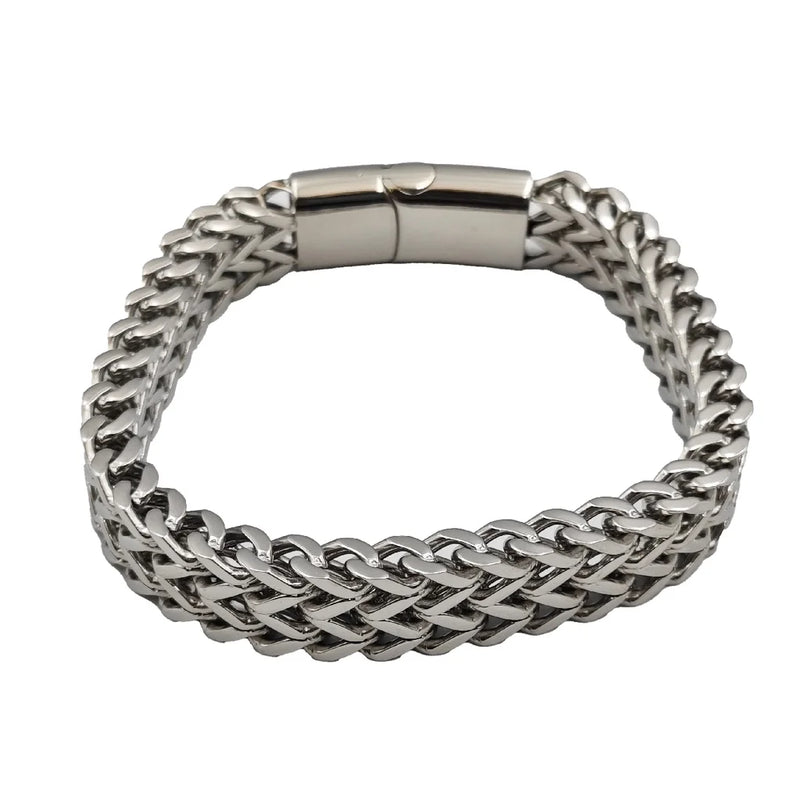 Men's Braided Thick Stainless Steel Resistant Bracelet Bracelet
