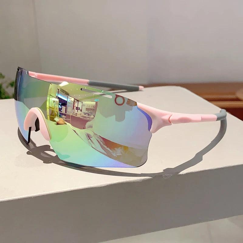 KAMMPT Oversized Sports Goggle 2024 New Mirror Outdoor Cycling Eyewear for Men Trendy Punk Fashion UV400 Protection Sunglasses