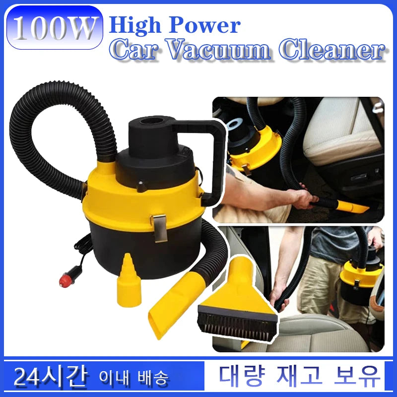 12V 100W High Power Car Vacuum Cleaner Dual Use of Dry and Wet Hand cleaner Corded Cleaner Household Cleaning Car Accessories - CRAVO ROSE