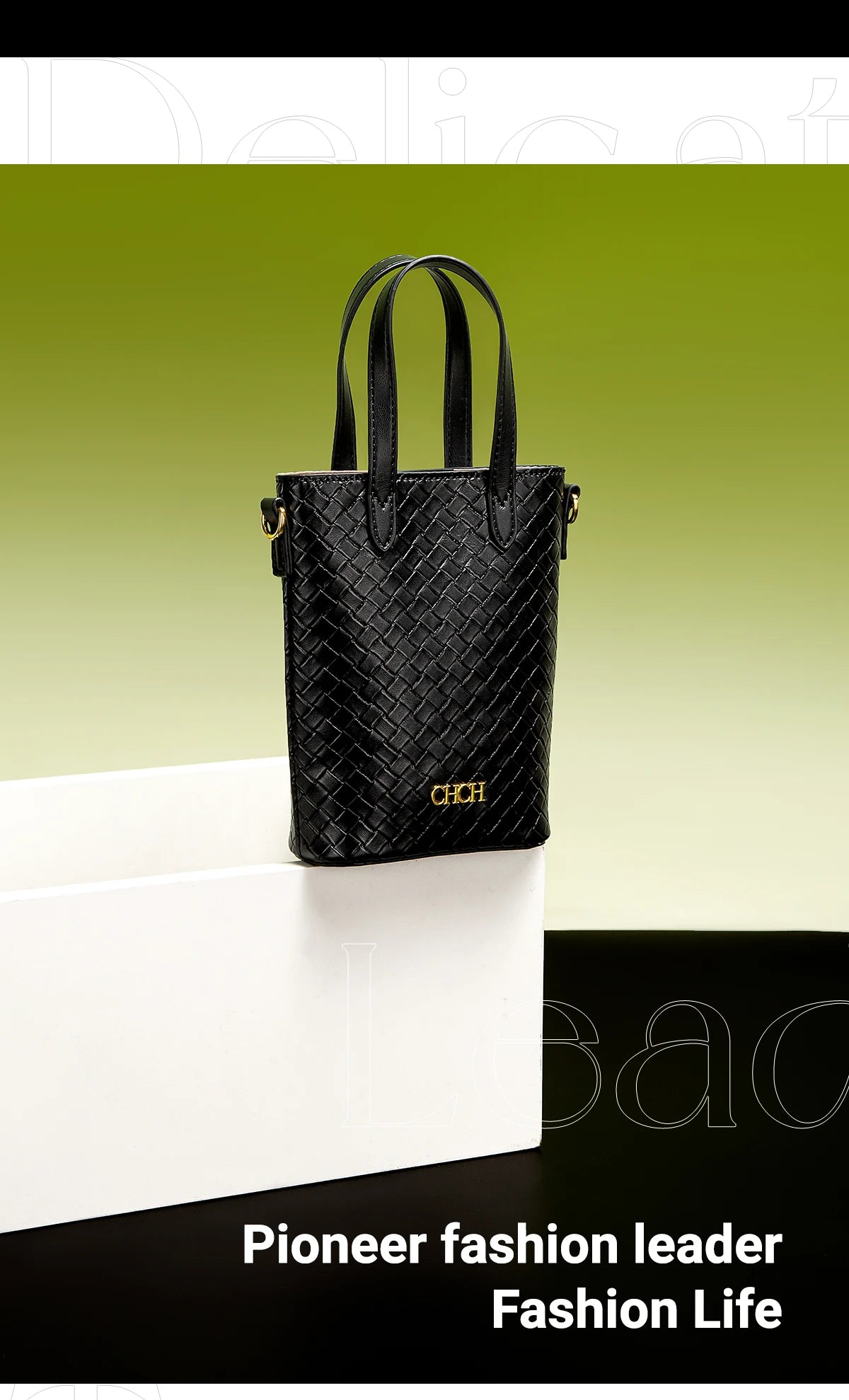 CHCH Women's Phone Bag 2025 New Black Simple Texture Women's Crossbody Bag Wallet