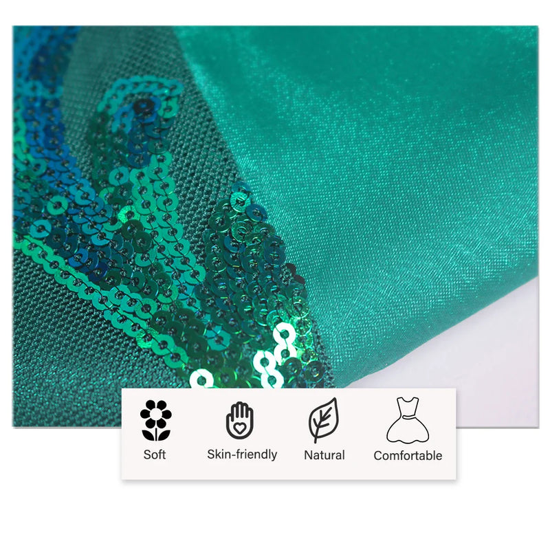 Romagic Deep V Neck Sleeveless Green Cocktail Prom Dress Spaghetti Strap Sequin Luxury Evening Party Women Long Mermaid Dresses