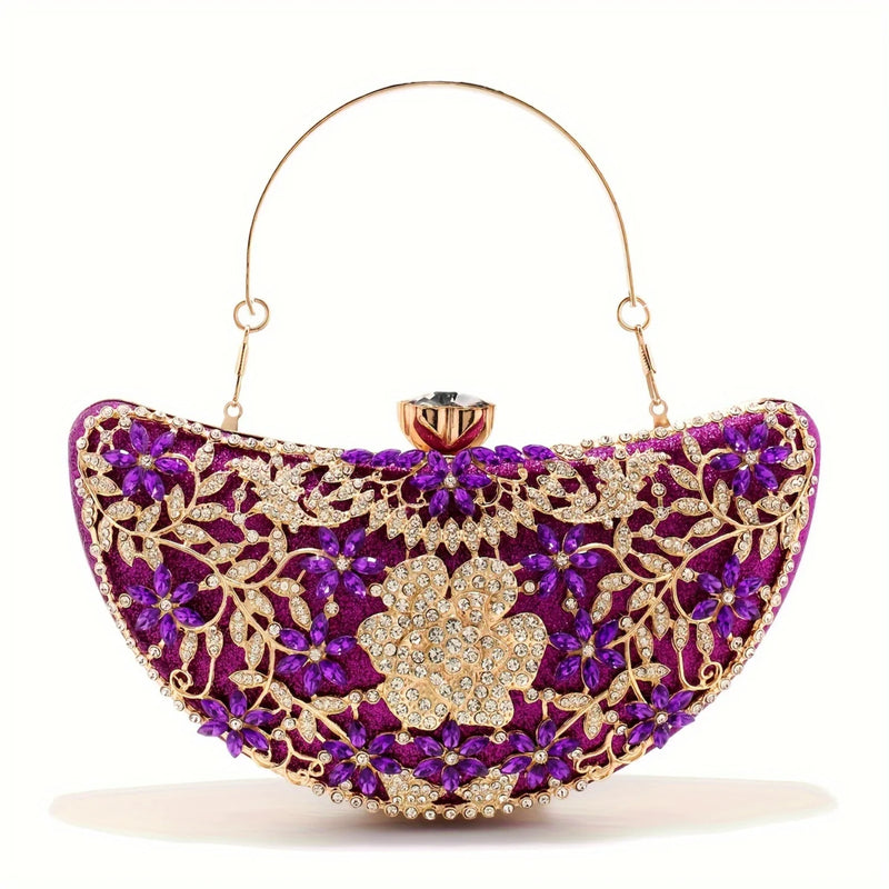 Estilo Bolsas de Strass, Lantejoulas Elegantes , Corrente de Metal Glitter Strass