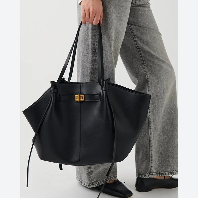 2026 Women's Summer Large Capacity Commuter Tote Bag Female Korean Fashion Luxury Pu Leather Handbags Chic Trend Underarm Bag