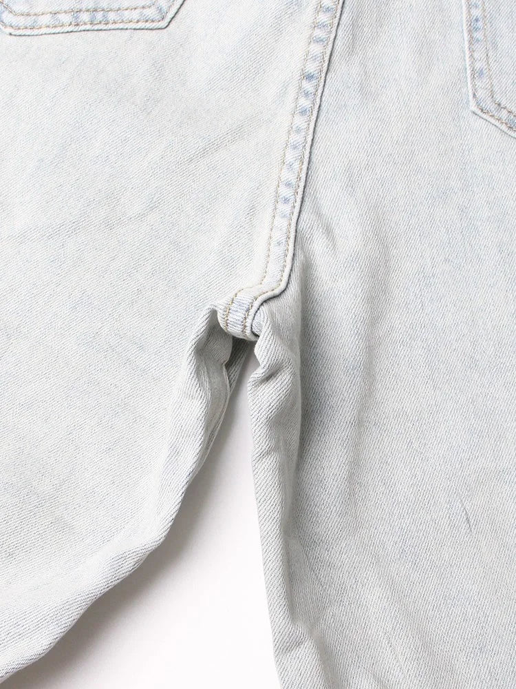 Calça jeans feminina VGH Crisscross Hit Color Streetwear cintura alta patchwork bolsos vazados calças femininas