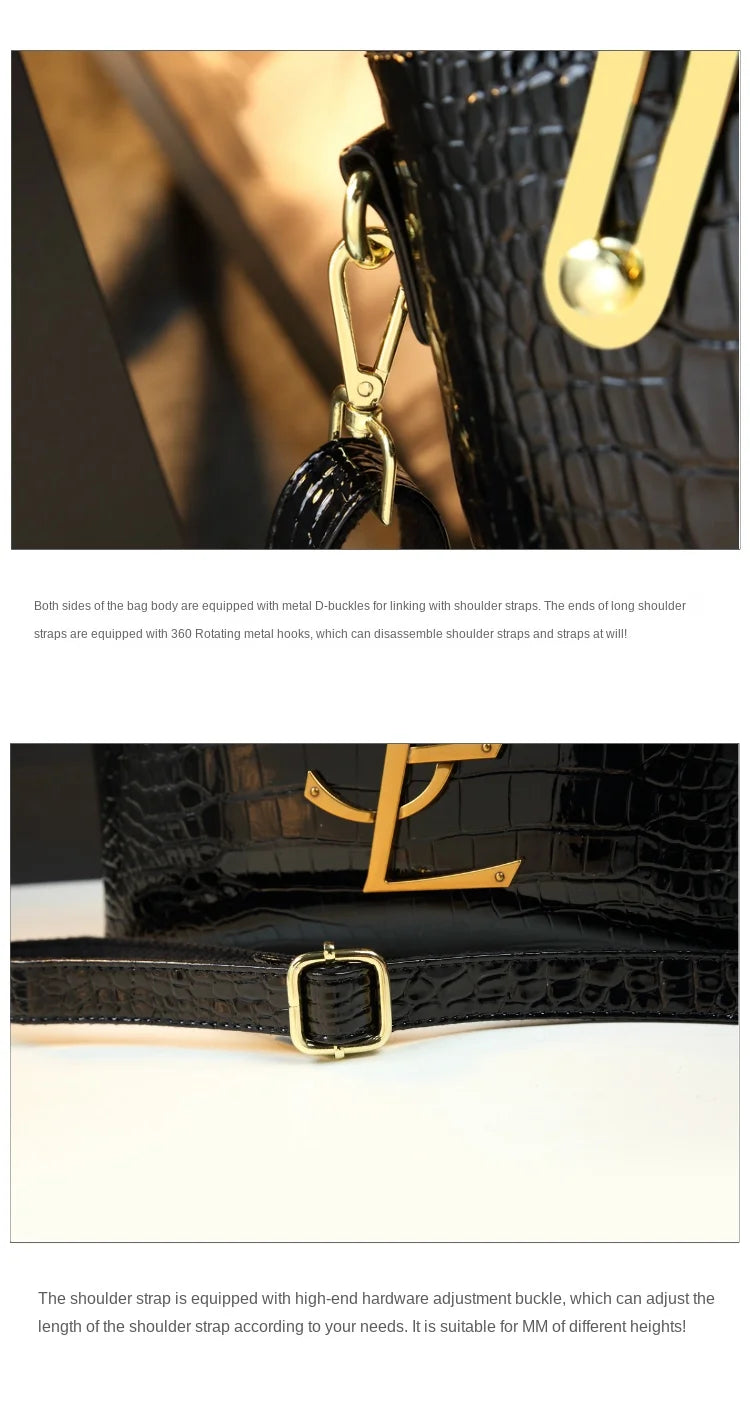 2025 new all-match alligator print atmosphere middle-aged women bag large capacity Tote bag