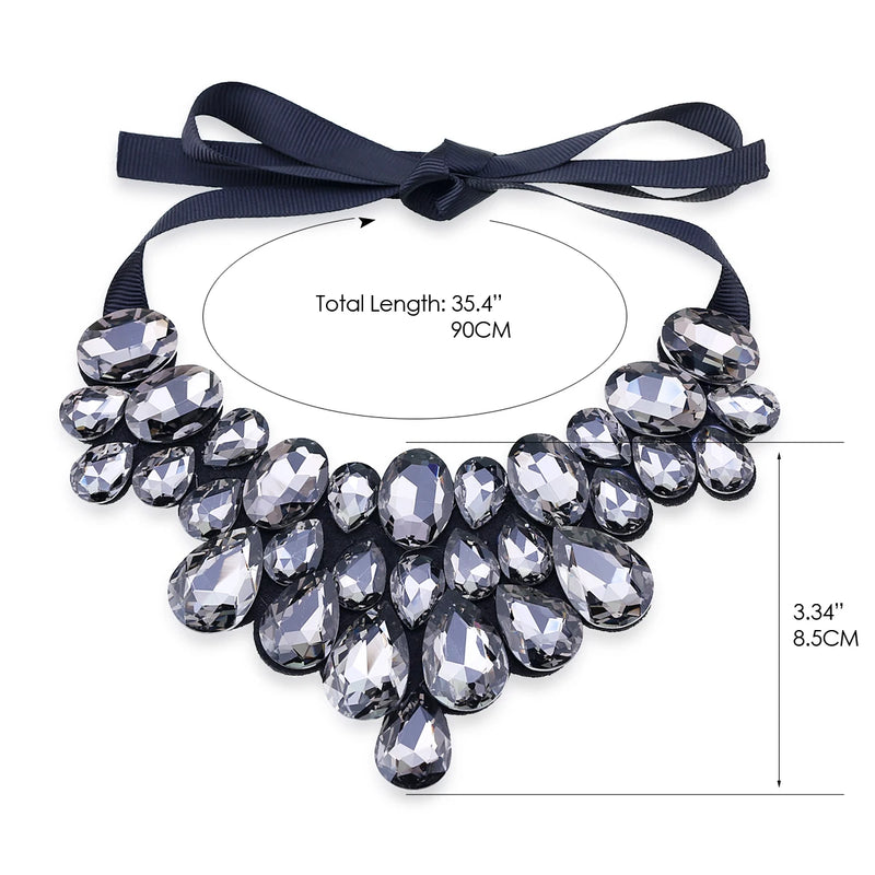 Fashion Bohemia Crystal Choker Necklace Jewelry for Women Handmade Chunky Pendant Collar Accessory Wedding Party Prom Nice Gifts