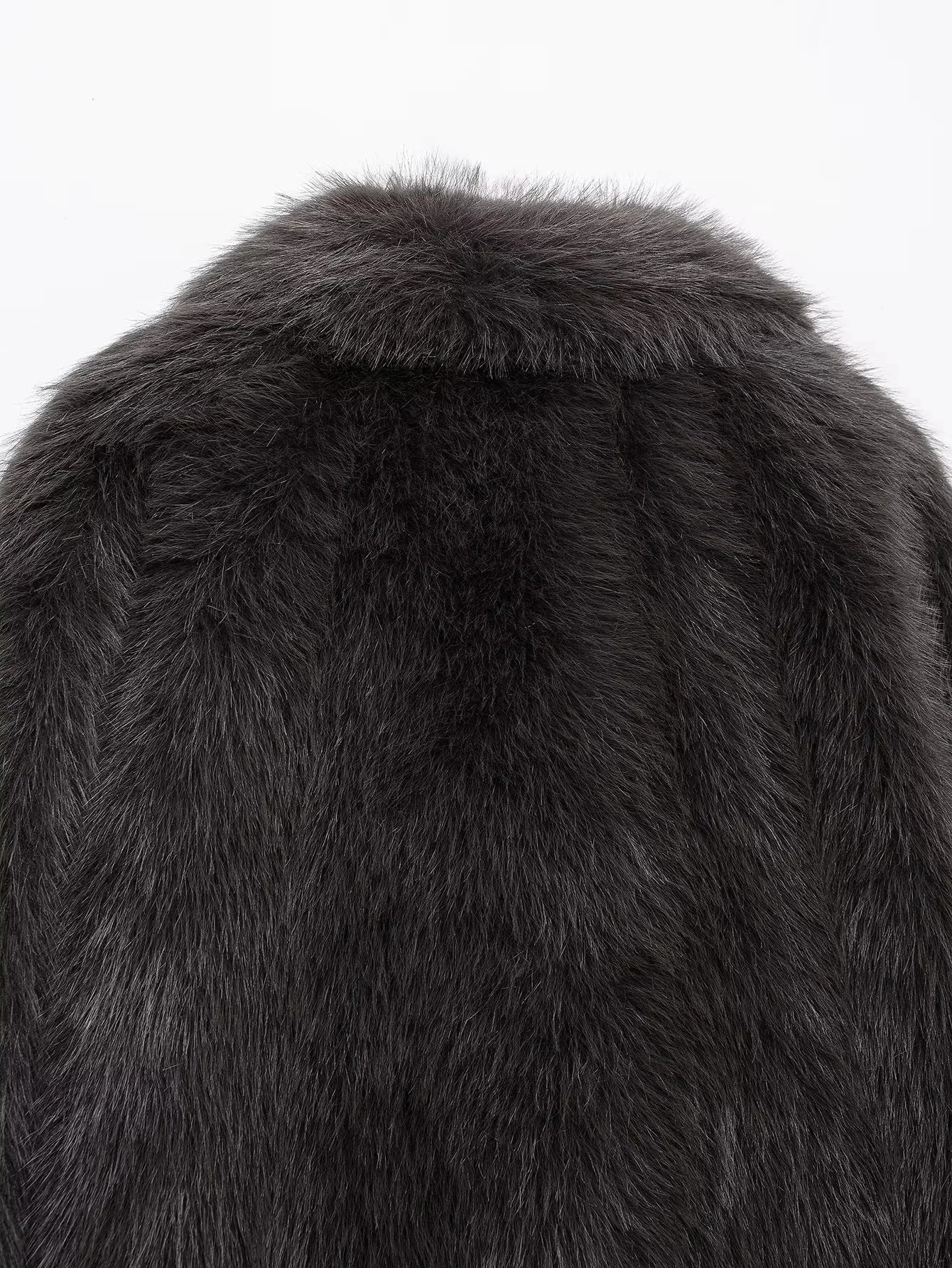 KONDALA 2026 Spring Summer Casual Faux Fur Brown Women Warm Jackets Valentine‘s Day Turn Down Collar Oversized Elegant Coats