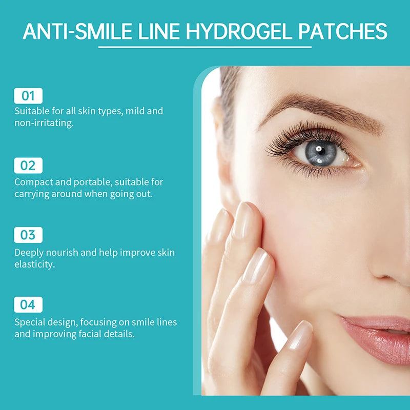Máscara Patch Firmadora e Diluente para Linhas Finas Patch Hidrocristalino Anti-Idade Lifting Flacidez Pele Facial Máscaras de Nutrição Profunda