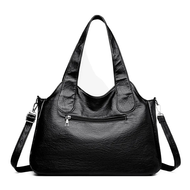 Women's Soft PU Leather Handbag Retro Shoulder Tote Bag Luxury Designer Large Capacity Wallet