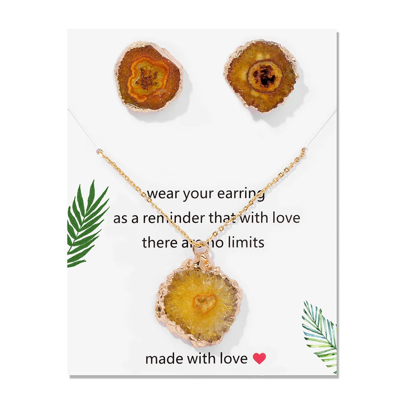 Healing Natural Stone Necklaces With Interchangeable Mineral Quartzs Pendant Necklaces For Women Balance Protection Card Jewelry