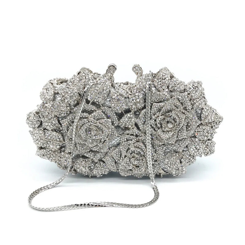 Crystal Wedding Bridal Evening Clutch Purse silvery/Gold Rhinestone Women's Dinner Party Purse Diamond Cocktail Handbags 2025