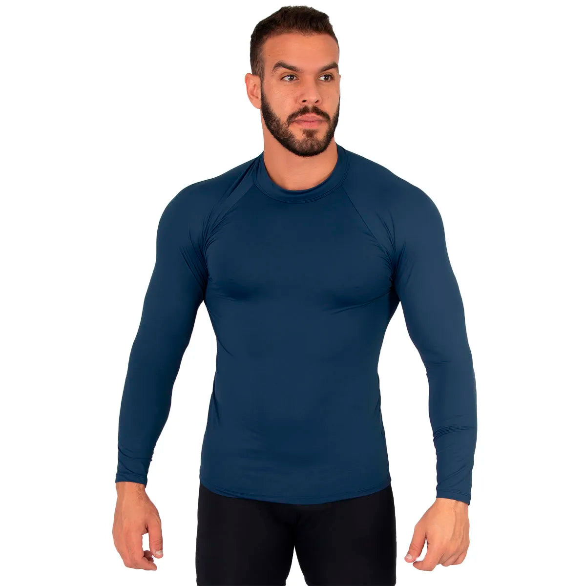 Thermal Blouse UV Protection Polyester Men's Second Skin Long Sleeve Smooth Soft Cold Casual Workout